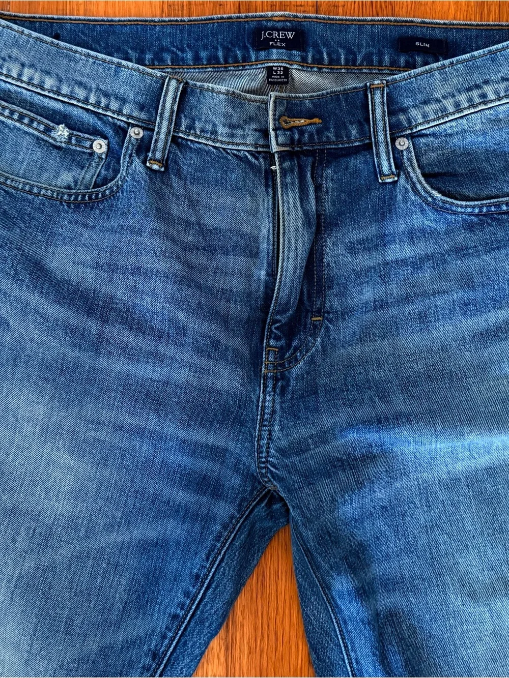 Jcrew’ Slimfit Light Faded Blue Jeans, Men’s 36x32